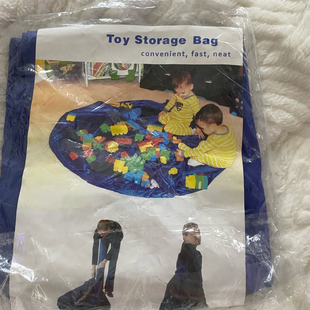 Blue Toy Storage Bag for Kids Lego’s